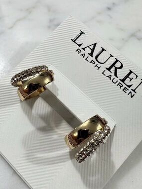 Lauren Ralph Lauren
Small Pavé Split-Hoop Earrings, 0.9